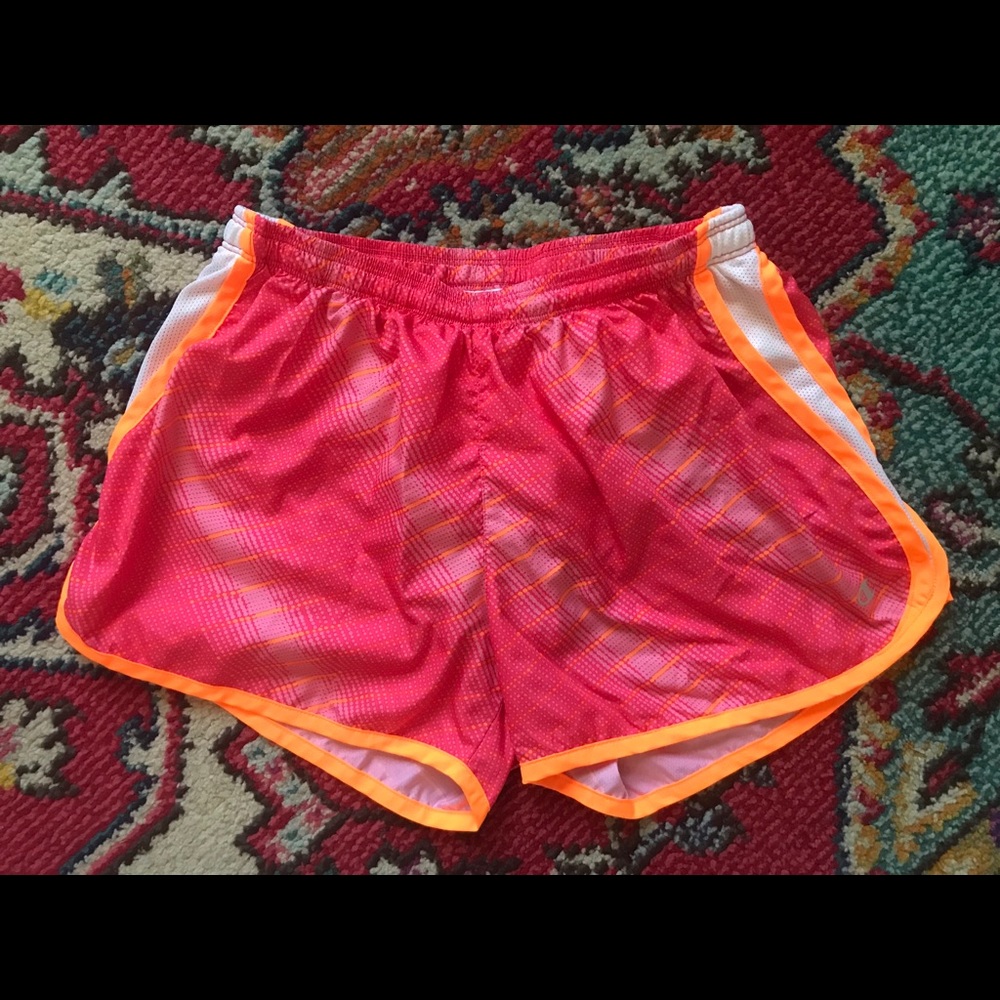 Pink orange running athletic shorts Champion